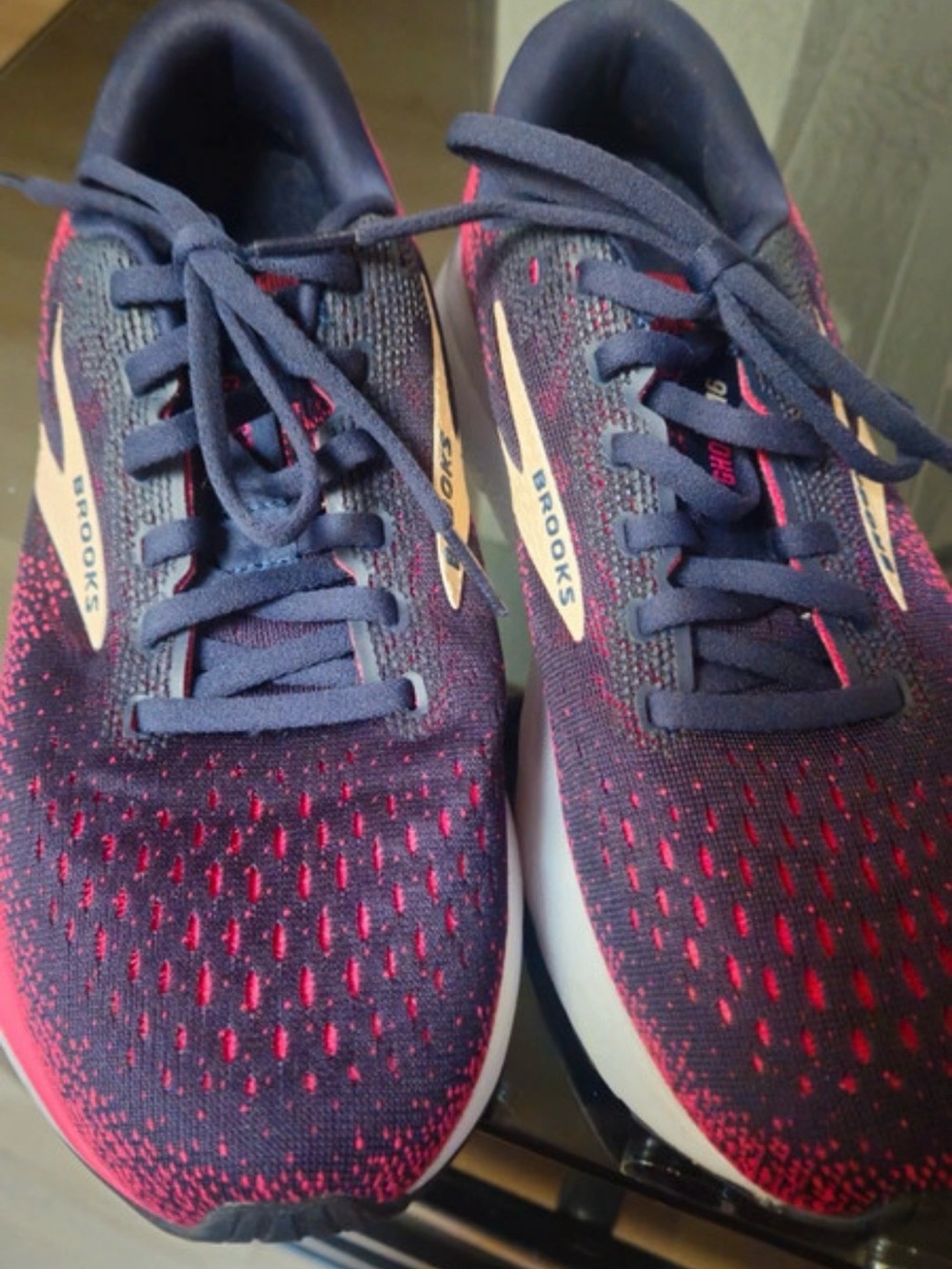 Brooks Navy and Pink Women's Running Sneakers